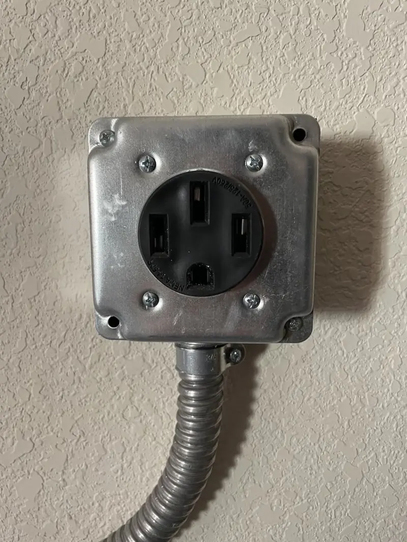 NEMA 14-50 outlet installed for Smart Home Electrical in Elmira